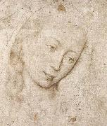 WEYDEN, Rogier van der Head of the Madonna oil painting reproduction